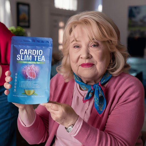 Cardio Slim Tea elderly lady holding pack
